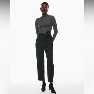 NWOT: ARTIZIA WILFRED - Tie-Front Black Pant - Size 2